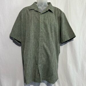 George Men’s Green Plaid Button Down Shirt – 2XL